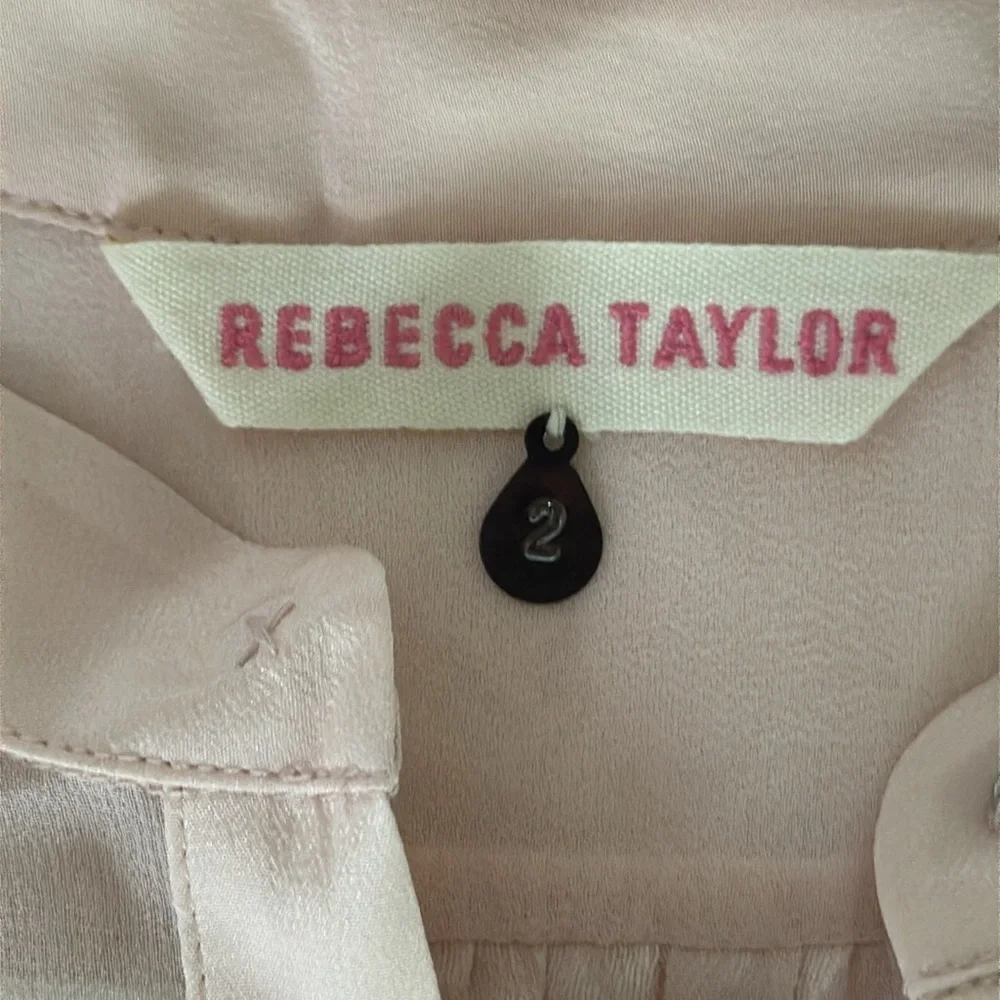 Rebecca Taylor Silk Cotton Sleeveless Blouse Size 2 - Picture 3 of 8